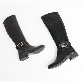 GLAM12 Buckled Long Boots