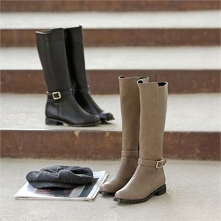 Styleberry Buckled Long Boots