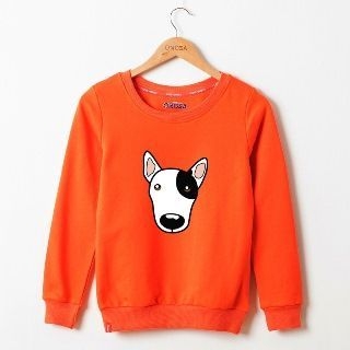 Onoza Dog Print Fleece-Lined Pullover