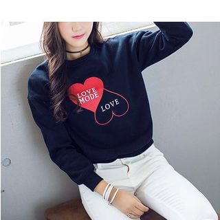 Sienne Heart Print Sweatshirt