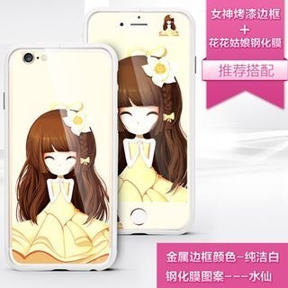 Kindtoy Set: iPhone 5 Bumper + Girl Print Front And Back Protective Film