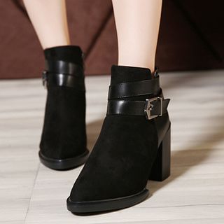 Monde Chunky Heel Ankle Boots