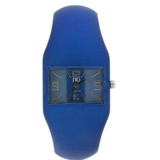 N:U - Not the Usual Rubber-Effect Cuff Wrist Watch Blue - One Size