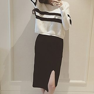 Jolly Club Slit Knit Skirt