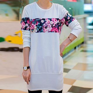 lilygirl Floral Print Long-Sleeve Top