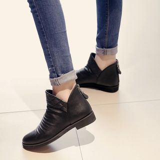 Pangmama Ruched Ankle Boots