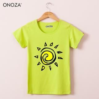 Onoza Short-Sleeve Sun-Print T-Shirt