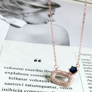 Rhinestone | Sterling | Necklace | Pendant | Silver | Rose | Gold | Size | One
