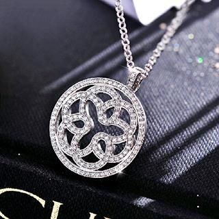 Mbox Jewelry Sterling Silver CZ Necklace