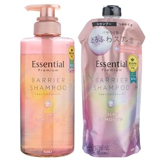 Kao - Essential Premium Barrier Silky & Smooth Shampoo 340Ml Refill