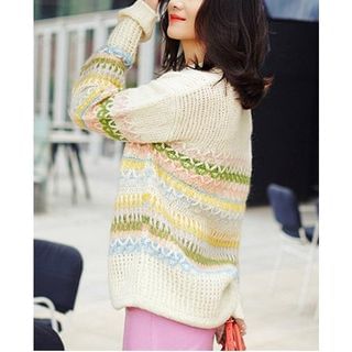 Lumini Color Block Striped Sweater