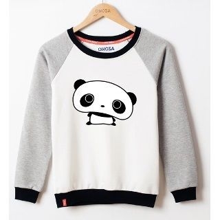 Onoza Long-Sleeve Panda-Print Top
