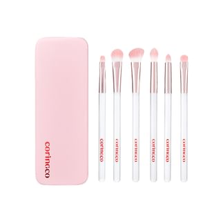 CORINGCO - Set de Brochas para Ojos Pink Pocket Eye Brush Set