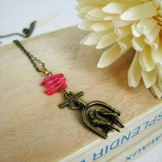 MyLittleThing Copper Birds-in-love Necklace Copper - One Size