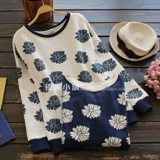 YOYO Flower Patterned Sweatshirt