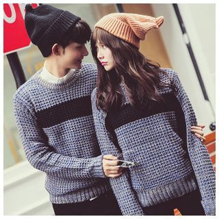 Simpair Couple Panel Sweater