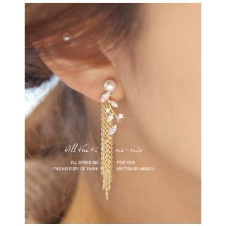 Miss21 Korea Chain-Drop Earrings