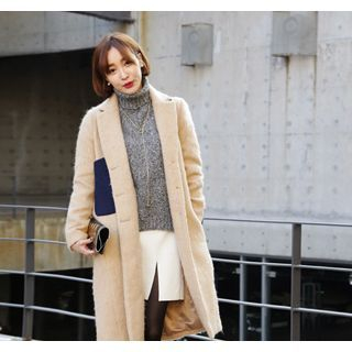 ssongbyssong Color-Block Wool Blend Coat