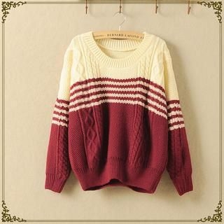 Storyland Jacquard Color-Block Sweater