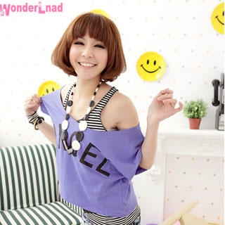 Cropped Print Tee Struiped Tank Top