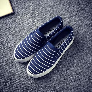 Pangmama Platform Striped Slip-Ons