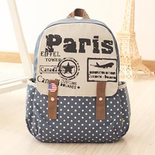Canvas Love Print Canvas Laptop Backpack