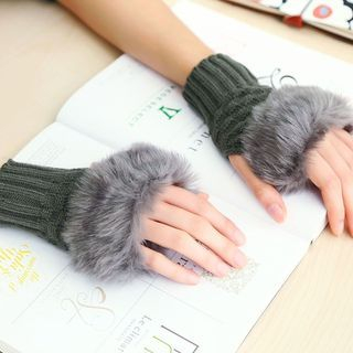 Class 302 Faux Fur Knit Gloves