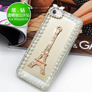 Kindtoy Rhinestone Eiffel Tower Transparent iPhone 5 case