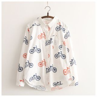 Angel Love Bike Print Shirt