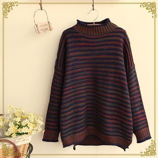 Fairyland Mock-Neck Striped Sweater