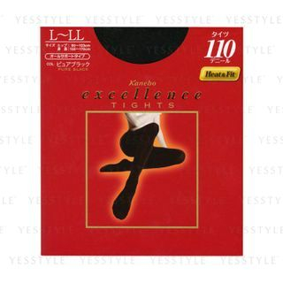 Kanebo - Excellence Tights 110D 1 pair - Pure Black - L-LL