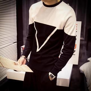 LC Homme Paneled Knit Top