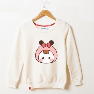 Onoza Cartoon Print Couple Pullover