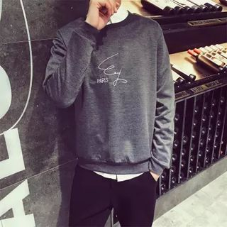 Soulcity Letter Embroidered Pullover