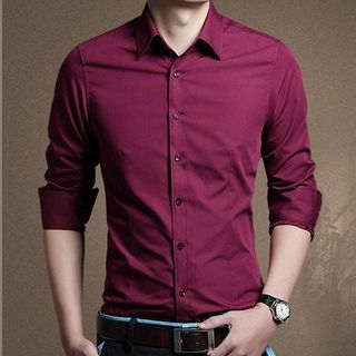 Danjieshi Plain Long-Sleeve Shirt