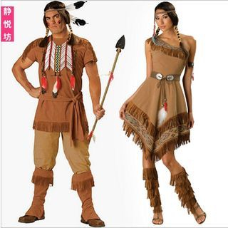 Cosgirl Indian Matching Couple Party Costume