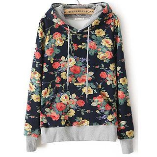 Rebecca Hooded Floral Pullover