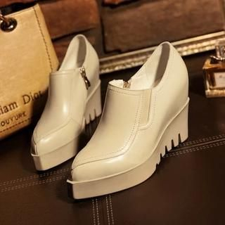 JY Shoes Platform Pointy Loafers