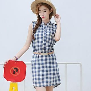 Romantica Sleeveless Check Dress