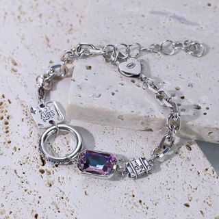 Gemstone Bracelet SL0801 - Silver - One Size