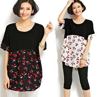 Mamaladies Cherry Print Maternity Tunic