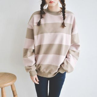JUSTONE Stripe Oversized Sweatshirt