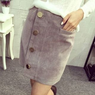 MayFair Buttoned Skirt