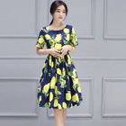 Lemon-Print A-Line Dress от YesStyle.com INT Lemon-Print A-Line Dress от YesStyle.com INT