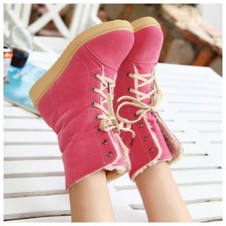 CITTA Lace-Up Short Snow Boots