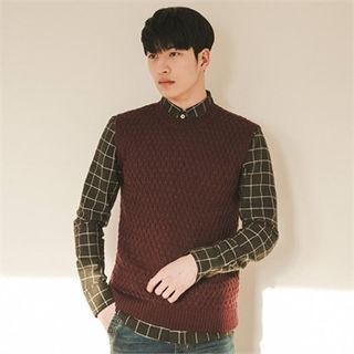 STYLEMAN Waffle-Knit Vest