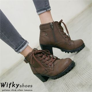 Wifky Lace-Up Ankle Boots