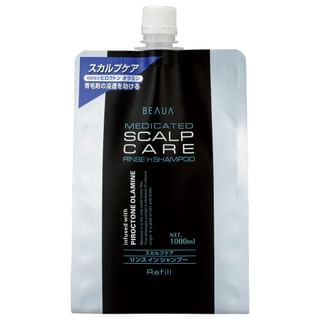 Kumano Cosme Girls - Beaua Medicated Scalp Care Rinse In Shampoo 1000Ml Refill