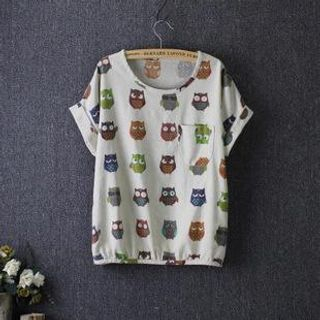 Rosadame Owl Print T-Shirt