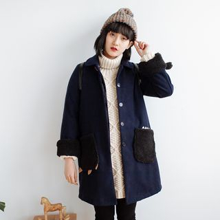 Forest Girl Paneled Woolen Coat
